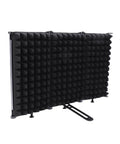 Foldable Soundproof Recording Panel With Abs And Eva Foam Acoustic Treatment Stand Mount vocal booth panel side view showing foam texture.