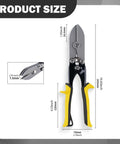 5 Blade Hand Crimper Crimping Tool With Ergonomic Non Slip Grip For HVAC Duct And Gutter End Cap Projects Carbon Steel Construction