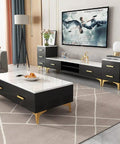 Modern living room setup with Gold 4 Inch Metal Furniture Legs With Pre Drilled Holes And Mounting Screws, 4 Pack Cabinet Sofa TV Stand Feet.