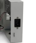 Side view of 4 Channel 12V DC Power Supply Box With Individually Fused Ports Delivering 5 Amps Per Channel For CCTV, LED And All 12V DC Devices