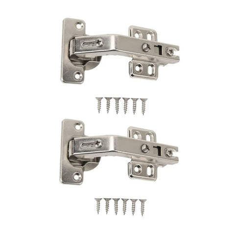 135 Degree Corner Folding Door Hinge For Concealed Cabinets Soft Close 3 Way Adjustment with screws, heavy duty steel construction