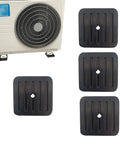 Four Pack Mini Split Anti Vibration Pads For Air Conditioners Shock Pads And Wall Mount Bracket Rubber Isolator Pads next to condenser