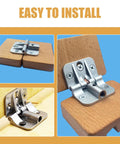 Two Veemoon 180-degree positioning hinges, adjustable torque alloy, for RV or marine cabinet doors and fold-down tables