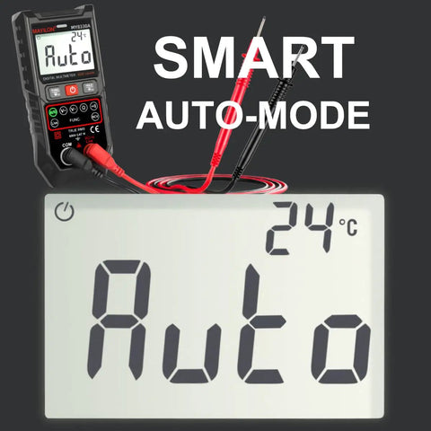DIY Ready Pro Grade TRMS Multimeter With 4000 Counts 600V DC AC Testing Auto-Ranging NCV Live Wire Detection smart auto mode