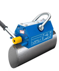 Heavy Duty Permanent Neodymium Steel Magnetic Lifter with safe tilt handle for lifting round bars and iron plates.