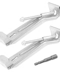 Five Inch Gutter Hangers Kit With Pre Installed Quick Screws Gutter Clips Hidden Bracket And One Quarter Inch Hex Drill Bit For Easy Fix Of Five Inch K Style Aluminum Gutters shown in close-up