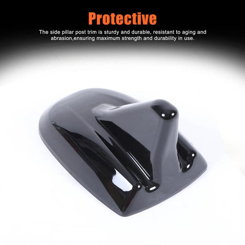 Maserati Ghibli Quattroporte Roof Shark Fin Antenna Cover Cap Trim Upgrade For 2017 2018 2019 2020 2021 2022 2023 2024 Black Exterior Decoration Accessory Built From Premium ABS Easy Fit And Dope Finish shown in glossy black finish.