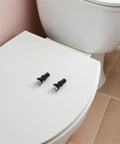 8-Piece Toilet Seat Replacement Screws And Black Rubber Bolts Kit, Universal Fit, Easy Install, No Tools Needed, Durable Hardware For Quick Tighten And Secure Seat Replacement on toilet seat