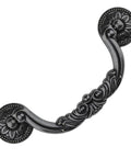 Four Pack Vintage Dresser Drawer Pull Handles 128mm Center To Center Antique Bronze And Black Zinc Alloy Drop Bail Cabinet Pull