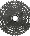CS-LG400-10 10 Speed E-Bike Cassette With LINKGLIDE, 11-48t, black, high-torque design for smooth two-way shifting, top view.