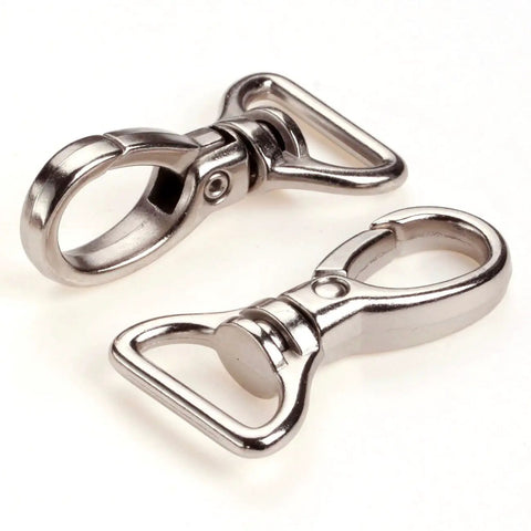 Must Have Pack Of 20 Silver 360 Degree Curved Lobster Clasps Swivel Trigger Clips For 3/4 Inch Straps Durable Zinc Alloy Hardware Replacement For Shoulder Bags Backpacks And Luggage, two silver swivel clasps