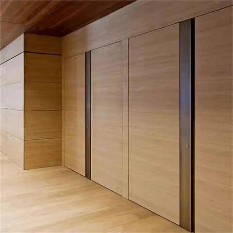 Ultra Slick 180 Degree Folding Zinc Alloy Door Hinge installed on wooden cupboard doors, shown in closed position.