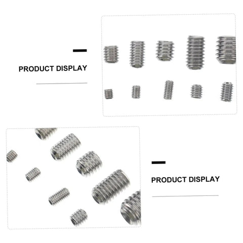Pro Grade 300Pcs Stainless Steel Hexagon Socket Screw Assortment Kit With Allen Key And Machine Screws For Drywall Home Repairs Anti Rust Fasteners Suitable For Multiple DIY Tasks And Heavy Duty Work Around House, mixed-size stainless screws display