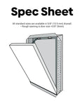 12 X 12 Inch Flush Aluminum Drywall Access Panel With Standard Drywall Insert And Mud In Flange, concealed hatch illustration with specs.