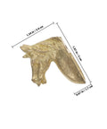 Real Deal Brass Animal Head Cabinet Knobs With Sweet Golden Finish Durable Drawer Pulls For Wardrobes Cupboards Easy Install Furniture Setup, horse head design.