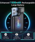 Back Clip Wireless Barcode Scanner 1D 2D QR Portable 3 In 1 2.4GHz Wireless USB Wired Bluetooth Pocket Reader on smartphone