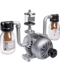 Heavy Duty Rotary Vane Vacuum Pump Serving Up Serious Industrial Power With Whisper Quiet Operation and Hella Tough Durability, Engineered for Flawless Airflow and Years of Heavy Use, Comes Factory Sealed, featuring metal housing and dual jars.
