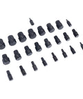Beast 25 Piece Screw Extractor Set for Broken Screws and Bolts, alloy steel remover kit, showing all 25 sizes from 1/8 to 7/8 inch.