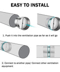 Installation guide for 4 Inch Backdraft Damper For Ducting With Galvanized Steel Body And Aluminum Flaps One Way Airflow Blocker