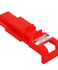 Red Butterfly Valve Lockout Device For 3 And 11 Thirty Second Inch Valve Head Diameter Water And Propane Shut Off shown in close-up