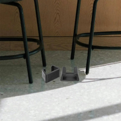 4 Piece Patio Furniture Clip Fasteners For Sofas And Chairs, Heavy Duty Plastic Clamps on floor with chairs in background