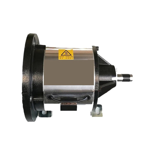 Electromagnetic clutch brake assembly, DC24V, single flange; silver motor housing with black end caps
