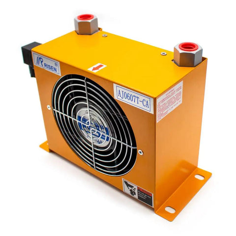 Beefed-Up Hydraulic Air Cooler And Oil Radiator for Efficient Oil Cooling, Multi-Voltage DC12V/DC24V and AC110-240V/380V with fan.