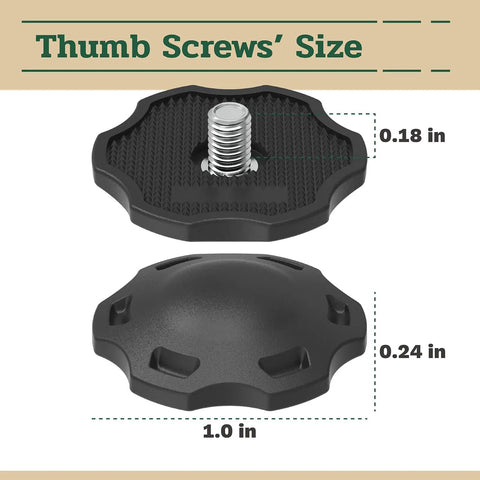 Elite Knurled Thumb Screws For Riddell SpeedFlex Football Helmets Youth And Adult Secure Replacement Fasteners dimensions 0.18 in and 0.24 in.