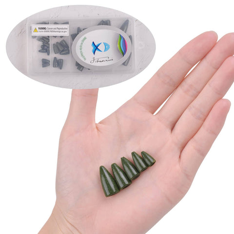 Bullet Fishing Weights Sinkers For Bass, Carolina Rig And Texas Rig Tackle, Slip Weights That Drop Fast For Deep Water, Great For Saltwater And Freshwater Fishing, Corrosion And Abrasion Resistant, Dependable Tackle Gear