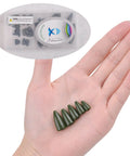 Bullet Shaped Fishing Weights Sinkers in hand, showing size and color, suitable for bass fishing, Texas and Carolina rigs.