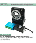 Top Pick 4th Axis Electric Rotary Table Featuring Killer 3Nm Encoder Stepper 360 Degree Motorized Turntable For Rock Solid CNC Workflow Tight Angular Grip Every Shop Demands, showing motor with mount.