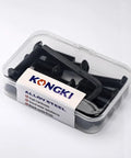 Built Tough As Nails M8 Button Head Socket Screws 45Mm X 1.25 Pitch 10.9 Alloy Steel Black Oxide Full Thread Fasteners pack in clear box.