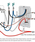 Wiring diagram for Ceiling Fan Control And Dimmer Wall Switch 2 In 1 Light And Ceiling Fan Combo Single Pole No Wi Fi Neutral