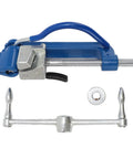 Heavy Duty Self Locking Steel Strap Bander Kit With Stainless Steel Strapping Tool For Boat Industry And Tough Jobs, Adjustable Knob, Razor Sharp Cutting Head, Ergonomic Rubber Grip Handle, blue steel tool set