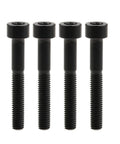 Titanium M5 Hex Socket Head Bolts 35mm Length Pack Of 4 Black Finish Grade 5 6AL4V DIN912 Bicycle Hardware With 0.8mm Thread Pitch And 8.5x5mm Heads For 4mm Allen Wrench Ultralight And Bombproof