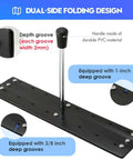 Fifteen Point Seven Inch Heavy Duty Sheet Metal Folding Hemming Tool Dual Side Bender with sight holes, featuring depth grooves.