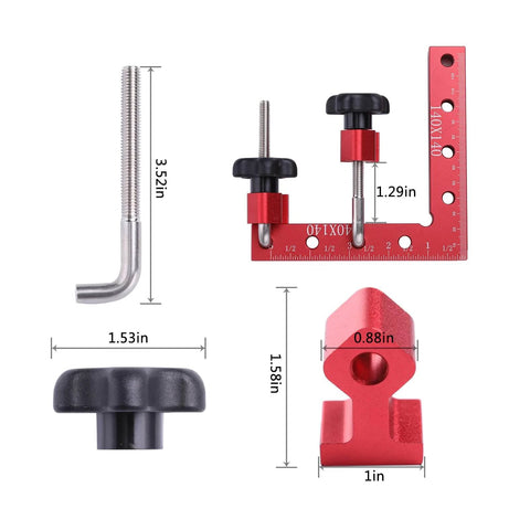 90 Degree Positioning Squares Right Angle Clamps For Woodworking, 140mm Aluminum Alloy Corner Clamp, Pro DIY Frame And Cabinet Builder Tool For Picture Frames, Boxes, And Cabinets, Precision Joints Every Time