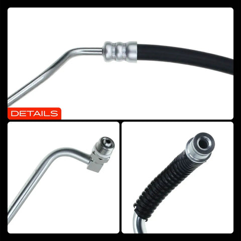 Close-up of Power Steering Pressure Hose Line Assembly for Ford F-150 2009-2010, Expedition 2008-2010, and Lincoln Navigator 2008-2010