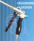 Industrial Air Blow Gun With Extension Tube 19 To 41 Inch, Two Way High Flow Nozzle, ergonomic design, heavy duty metal body