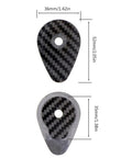 Premium Carbon Fiber Headset Top Cap Paired With Badass Gold Stainless Screws shows carbon fiber top cap dimensions 36mm x 52mm.