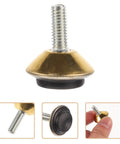 Close-up of 12 Pack Adjustable Furniture Leveling Feet Set With Heavy Duty Iron And PVC Swivel Legs Non Slip Levelers