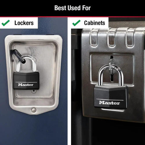 Covered Padlocks With Key For Outdoor Use, 2 Pack, All Weather Locks With Vinyl Covered Aluminum Body And Hardened Steel Shackle, Built For Sheds Gates And Storage Lockers, Model 141T