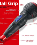 Two Way USB Powered And Manual Screwdriver with ball grip and hex bit insert, 5.5 in length, showing LED light and charging port
