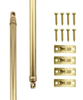 Slick Swivel End Sash Curtain Rods With Heavy Duty Metal Brackets For Doors And Windows Smooth Swinging Action Effortless Install Brass Finish.