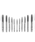 Bearing Steel Metric Tap Set 14Pcs Heavy Duty Pro Grade M3-M12 Plug Taps With Spiral Point for Auto Repair and Machinery