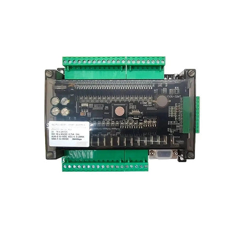 Industrial PLC Controller Module with 16 Digital Inputs, 16 Transistor Outputs, 6 Analog Inputs, 2 Analog Outputs, RS485 Communications
