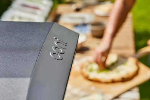 Close-up of Koda 16 Inch Propane Gas Pizza Oven With 28 MBAR Regulator And Hose Outdoor Portable Oven in use