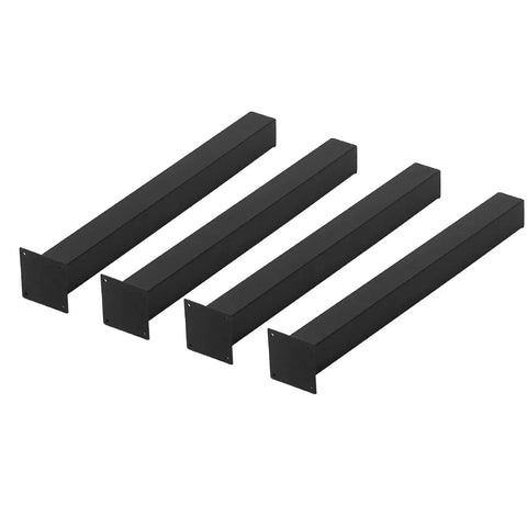 Beefy Industrial Rustic Heavy Duty Metal Table And Desk Leg Set Of 4 In Black 28 Inch High Iron Legs For DIY Projects Dining Tables Or Desks With Strong Load Bearing And Durable Construction