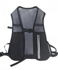 Hydration Chest Pack Dope For Trail Cycling And Racing - Grey front view with secure zipper pocket and bottle holders.