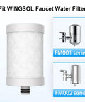 Go-To Replacement Faucet Filter Cartridge For All-In-One 5in1 Filtration System Compatible With WS-FM001-PAC And WS-FM002-PAC LED Models
